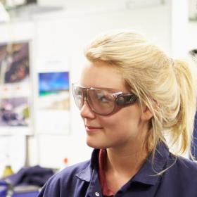 3B-the fibreglass company - technical operator wearing safety glasses
